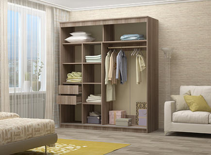 Шкаф-Купе Элвис-3 (Ш-1500/1700/2000 × В-2200 х Г-650 мм)/Разные Цвета