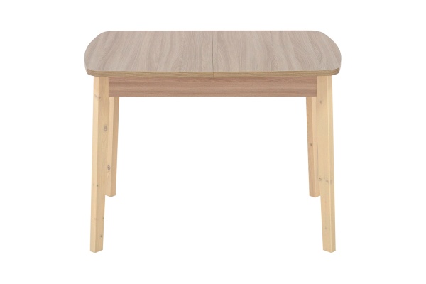 Стол раздвижной с овальной крышкой выбеленная береза / шимо светлый