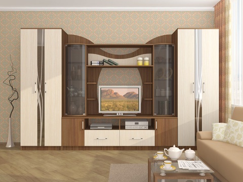 Гостиная Гамбург-15 (Ш-3400 х В-2200 х Г-540 мм)/Разные Цвета