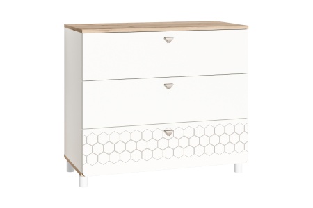 Комод Эйп 13.322 белый шагрень / дуб белый