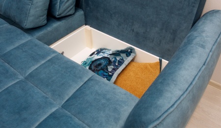 Диван-Кровать ТРЕВИ KENGOO/TEAL (Ш-3500 × В-850 × Г-1690 мм)