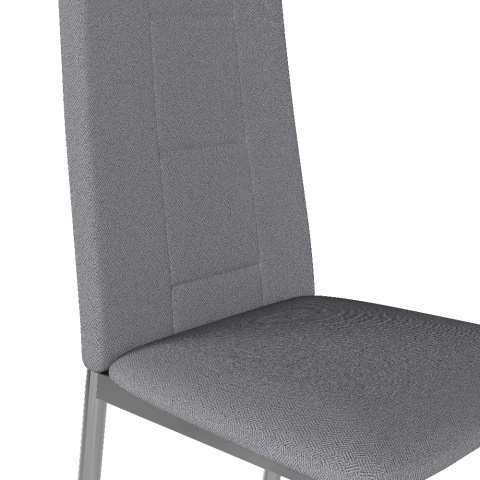 Комплект стульев Орлеан (4 шт), хром рогожка серая