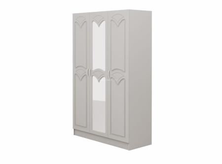 Шкаф 3-х Створчатый  Настя-1 МДФ Белый/Белый Глянец Ш-1350хВ-2116хГ-540 мм